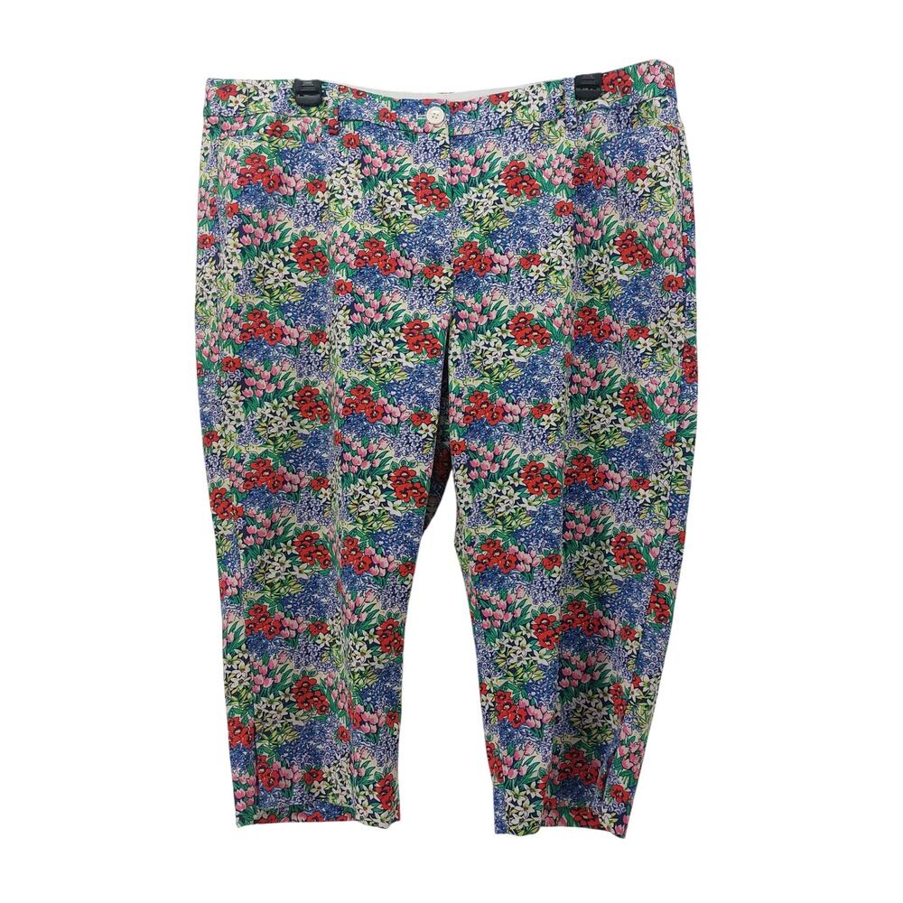 Talbots Women's Size 16P Cropped Pants Perfect Skimmer Floral Summer